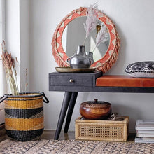 Load image into Gallery viewer, Rattan Display Box with Glass Lid in boho decor 
