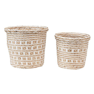 Woven Seagrass & Paper Baskets