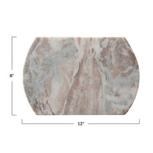Load image into Gallery viewer, Buff Marble Cutting Board with dimensions
