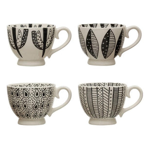 Black & White Patterned Mugs