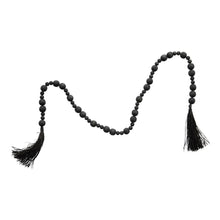 Load image into Gallery viewer, Black Beaded Garland with Tassels

