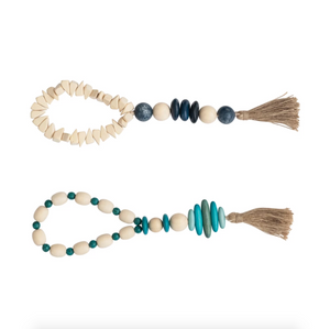 Blue & Cream Shoreline Beads in two colors