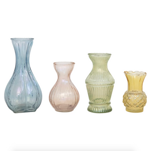 Pastel Glass Bud Vases