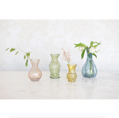 Pastel Glass Bud Vases