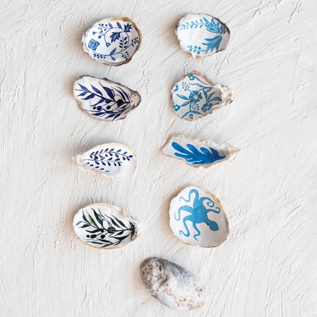 Hand-Painted Oyster Shells