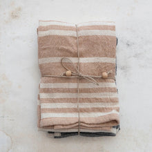 Load image into Gallery viewer, Striped Cotton Tea Towel Set
