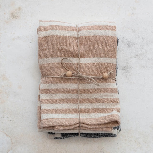Striped Cotton Tea Towel Set