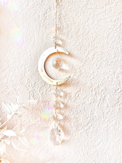 Moon Rainbow Prism Suncatcher