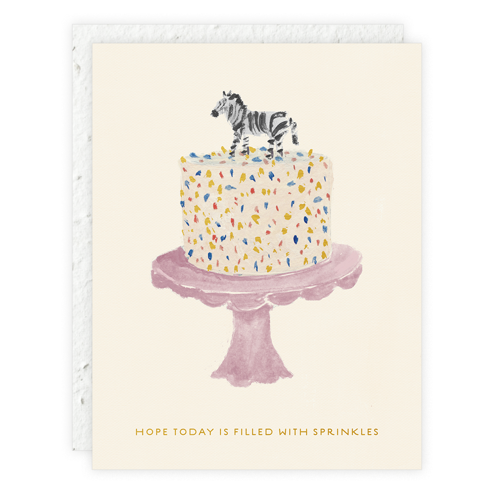 Zebra Cake Birthday Card