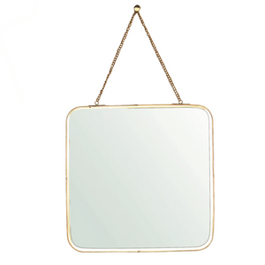 Estelle Square Brass Mirror