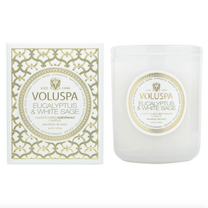 Voluspa Eucalyptus & White Sage Candle