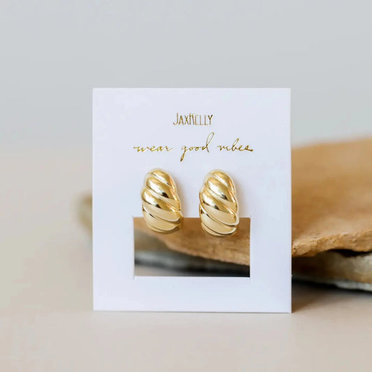 Golden Swirl Hoops
