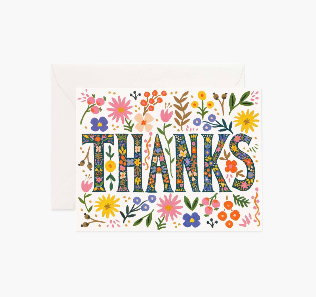 Floral Thanks Greeting Card
