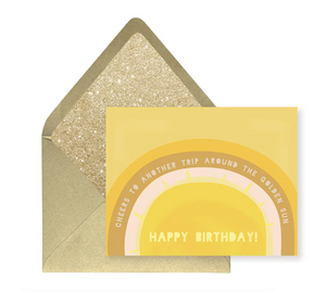 Golden Sun Birthday Card