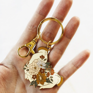 Minimalist Floral Keychains - Hands and Florals