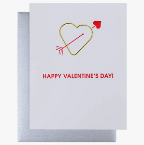 Happy Valentine's Day Heart Paperclip Card