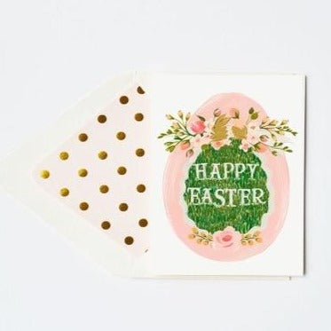 Easter Greeting Card Reminiscent of vintage egg dioramas
