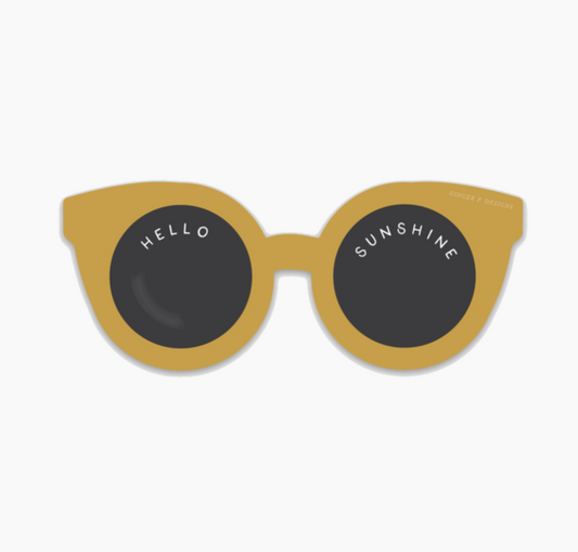 Hello Sunshine Sunglasses Sticker