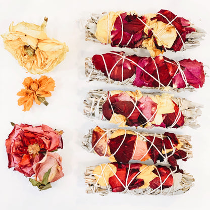 Fiori + Fern Handmade Floral Sage Stick