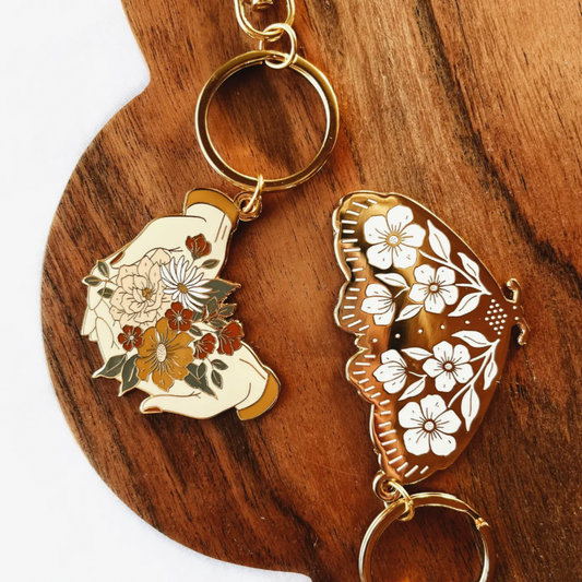 Minimalist Floral Keychains