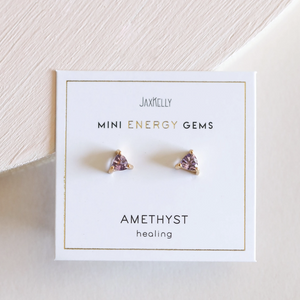 Mini Amethyst Energy Studs