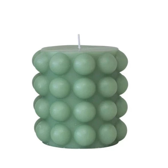 Mint Hobnail Candle