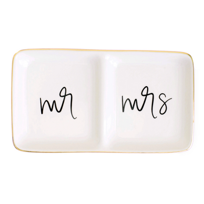Mr and Mrs Jewelry Dish