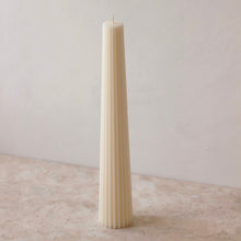 Load image into Gallery viewer, Opal Living Fluted Taper Candles in Natural
