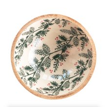 Load image into Gallery viewer, Festive Pine Enamel &amp; Wood Bowl

