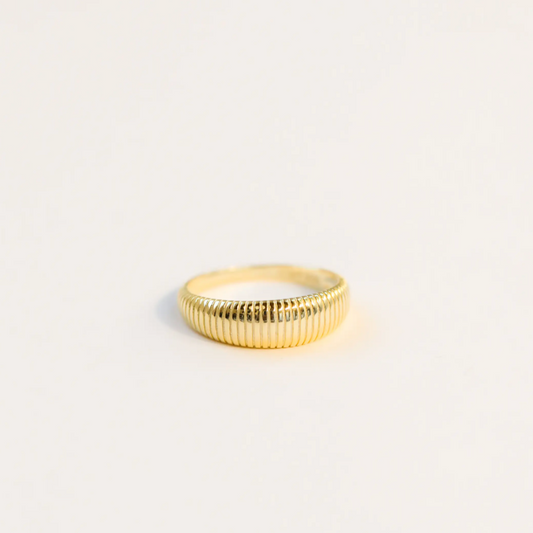 Gold Ridged Ring
