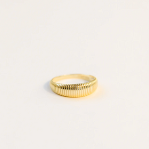 Gold Ridged Ring