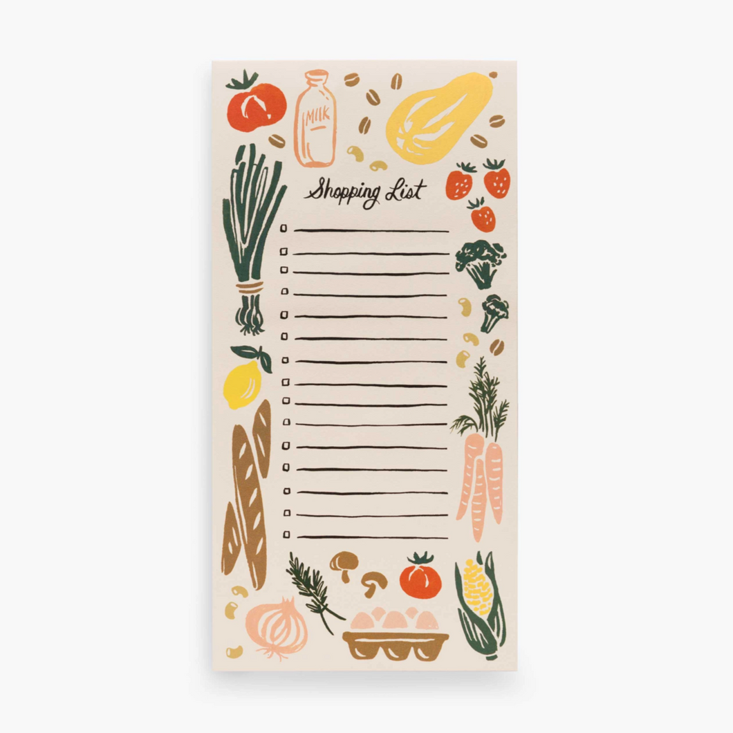 Rifle Paper Co Shopping List Magnetic Notepad