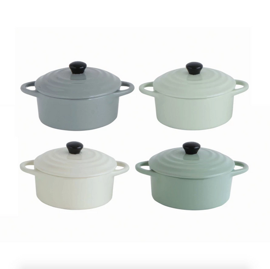 Stoneware Mini Baker in Cool Tones