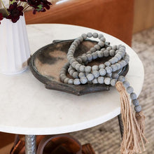 Load image into Gallery viewer, Grey Beaded Garland with Tassels
