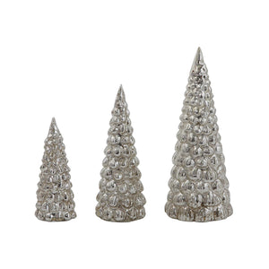 Embossed Mercury Glass Trees