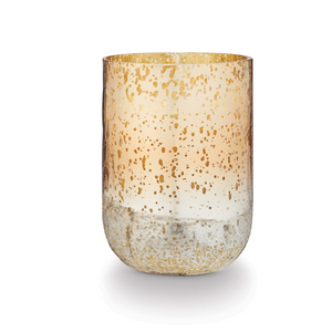 Winter White Radiant Glass Candle