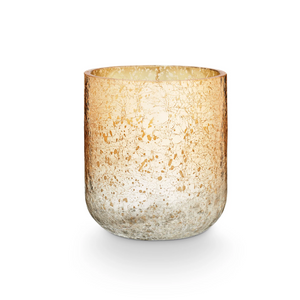 Winter White Radiant Glass Candle