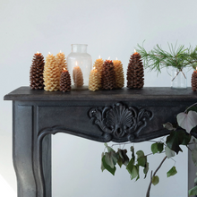 Load image into Gallery viewer, Unscented Pinecone Shaped Candles
