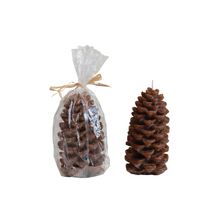 Load image into Gallery viewer, Unscented Pinecone Shaped Candles
