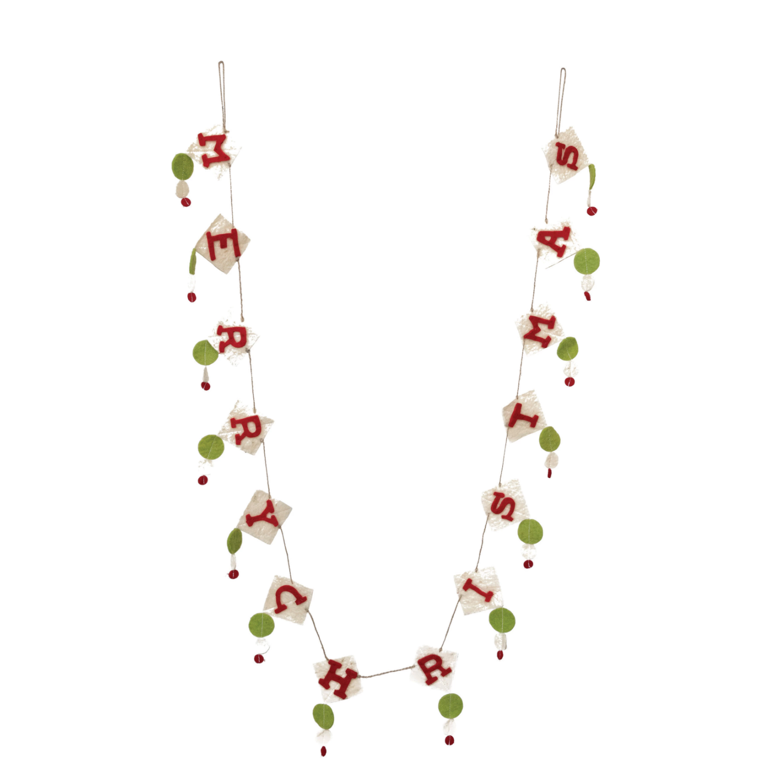 Christmas Wool Felt Garland Fiori and Fern